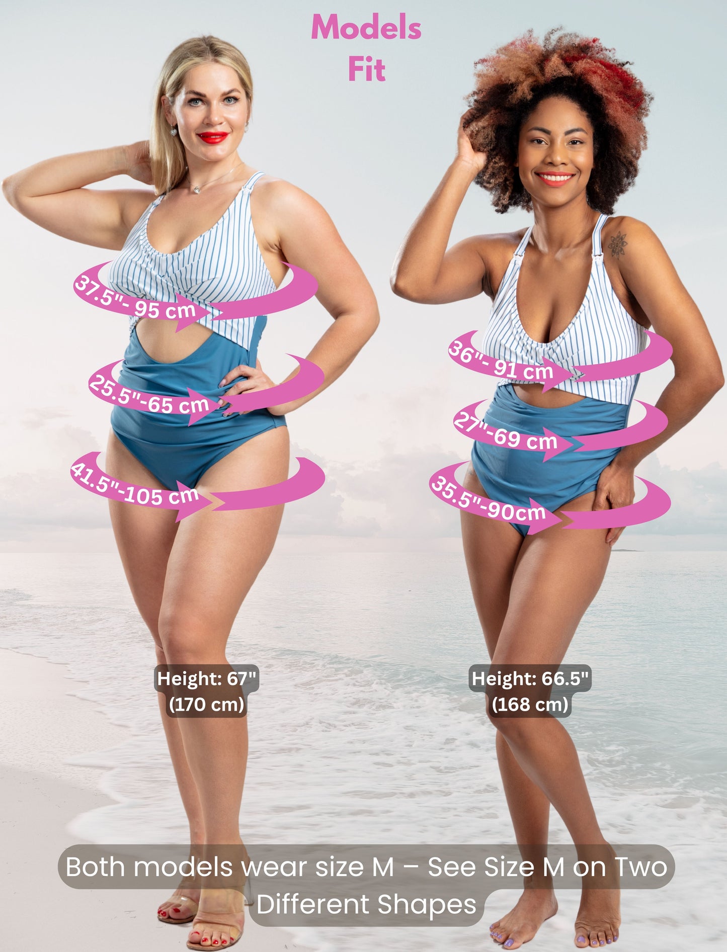 π Evamom - Breastfeeding Swimsuit β Striped Blue Confidence