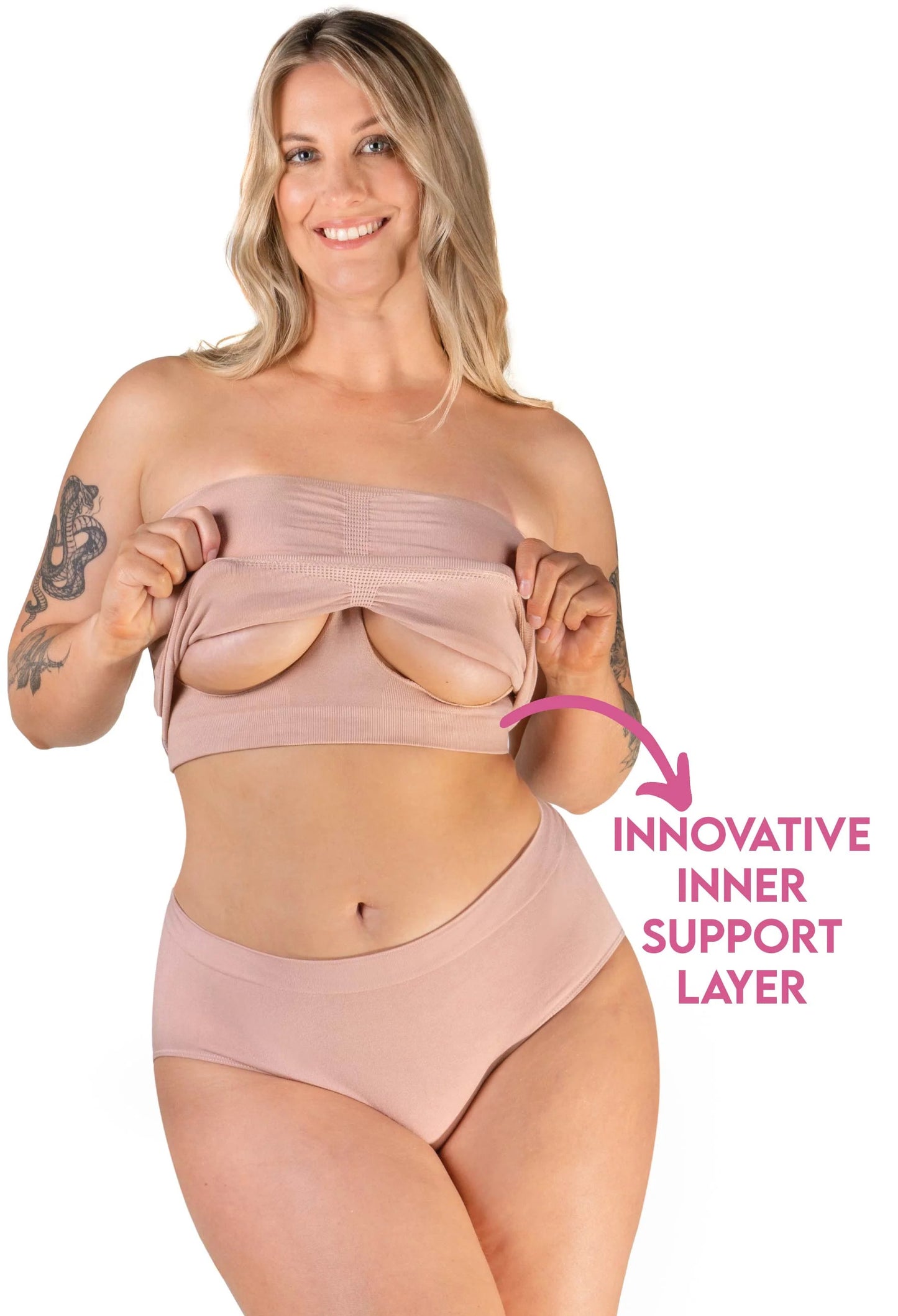 Evamom - Strapless Nursing Bra – Invisible Bandeau Breastfeeding Bra for Hands-Free & Discreet Access