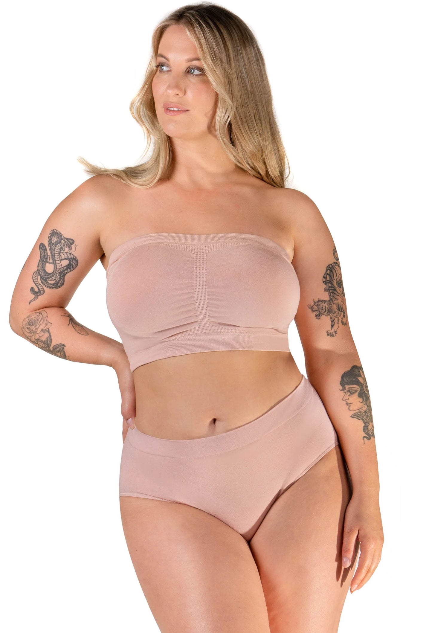 Evamom - Strapless Nursing Bra – Invisible Bandeau Breastfeeding Bra for Hands-Free & Discreet Access