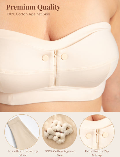 Evamom Premium Strapless Nursing Bra with Removable Straps