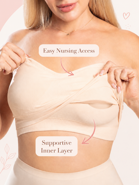 Evamom Strapless Nursing & Pumping Bandeau Bra